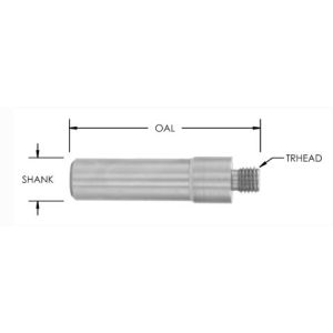 1/4" SHK Arbor for Screw-On (5/16-24 thrd) 1-3/4 OAL